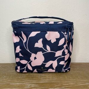 Kate Spade Garden Vine Lunch Tote Pink and Navy Blue